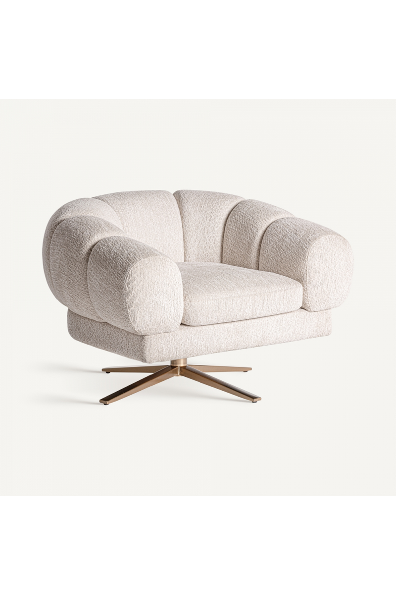 White Velvet Chunky Armchair | Vical Home Elise | Oroatrade.com