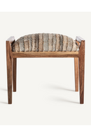 Mango Wood Padded Ottoman | Vical Home Clarke | Oroatrade.com