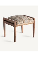 Mango Wood Padded Ottoman | Vical Home Clarke | Oroatrade.com