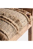 Mango Wood Padded Ottoman | Vical Home Clarke | Oroatrade.com