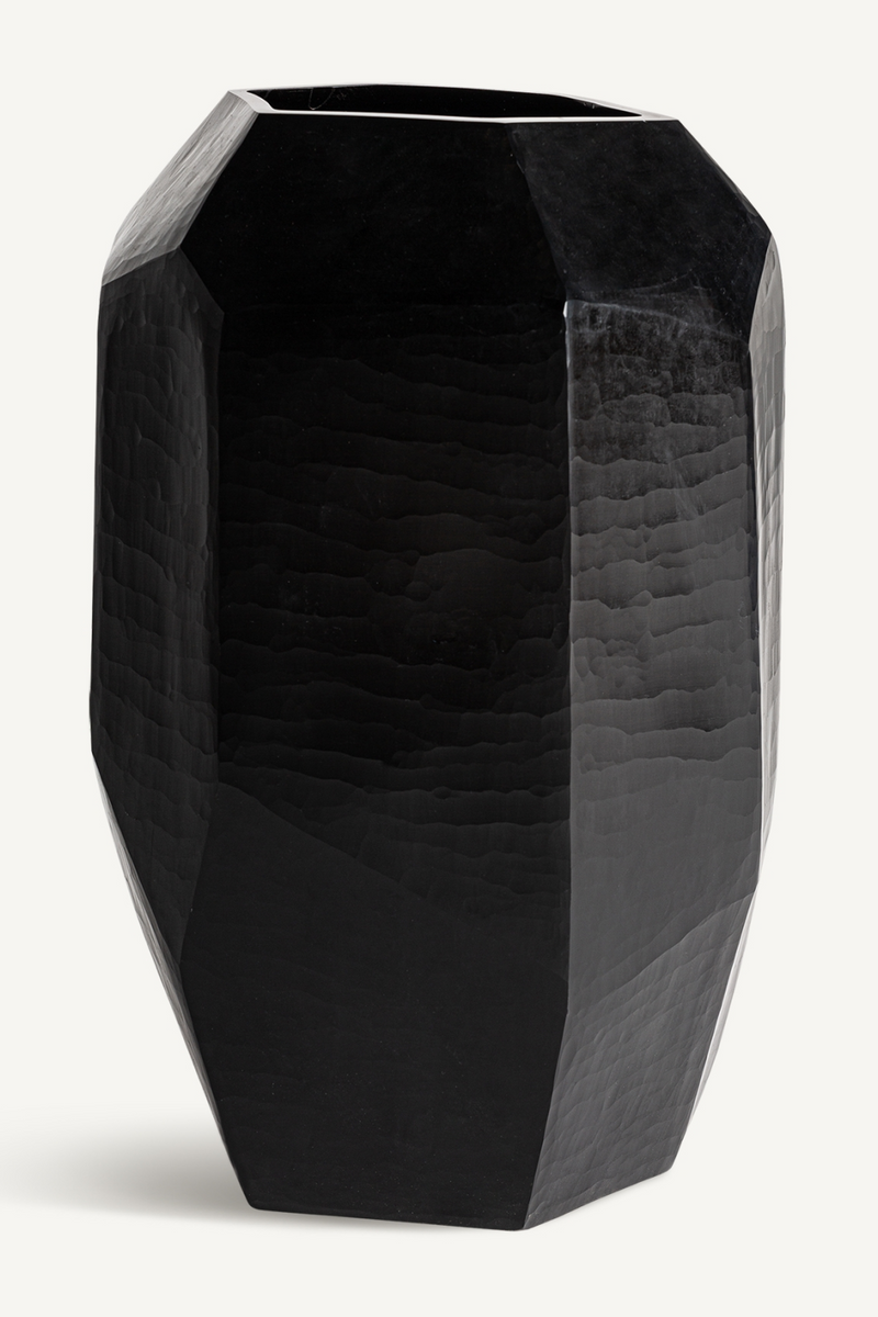 Black Ceramic Faceted Vase | Vical Home Galeo | Oroatrade.com