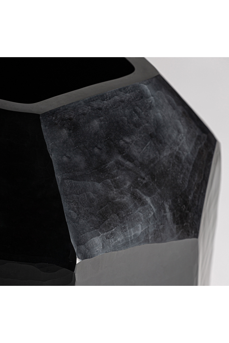 Black Ceramic Faceted Vase | Vical Home Galeo | Oroatrade.com