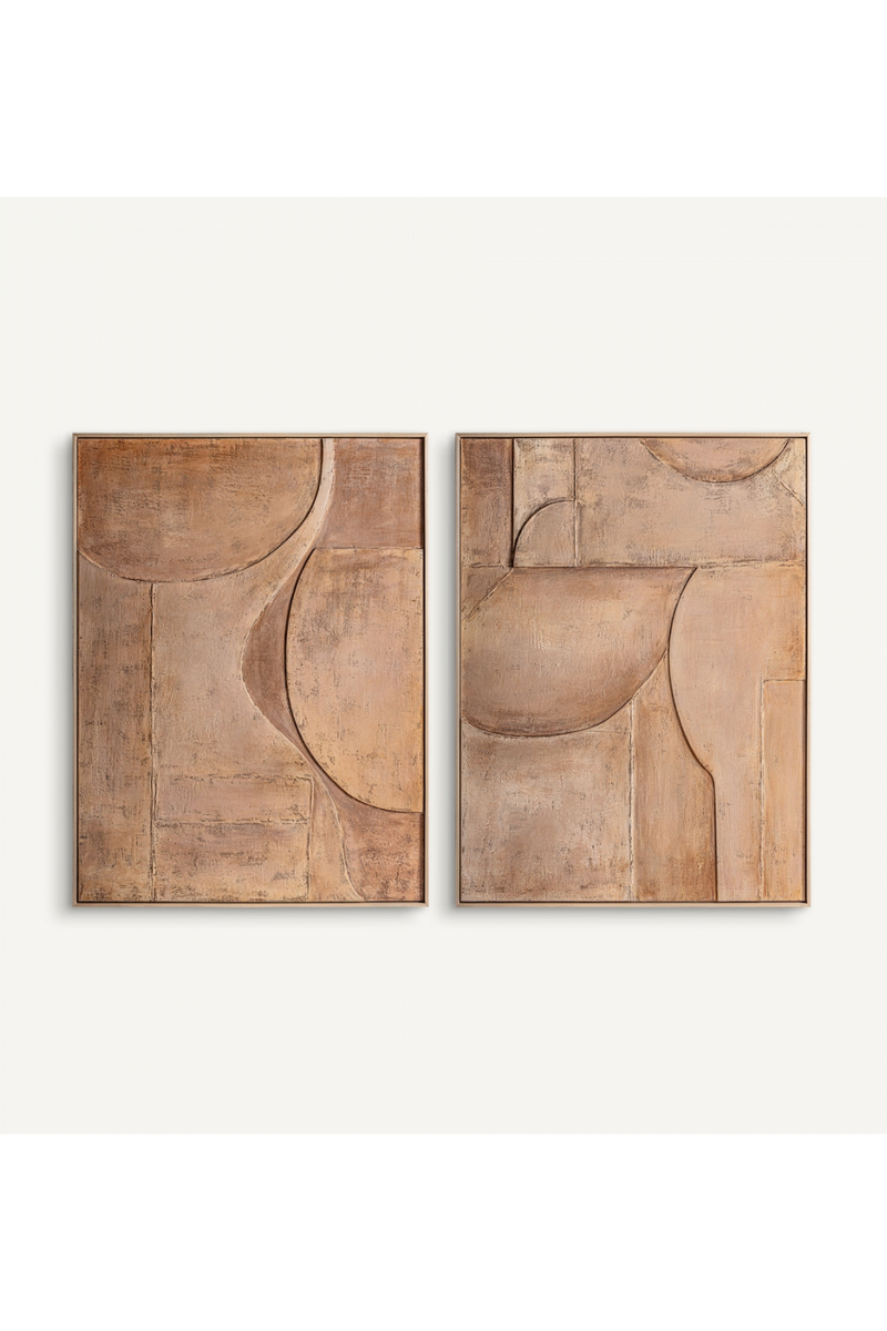 Light Brown Wall Decor Set (2) | Vical Home Yeray | Oroatrade.com