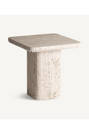 White Travertine Side Table | Vical Home Theuville