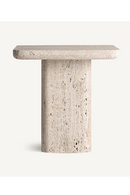 White Travertine Side Table | Vical Home Theuville