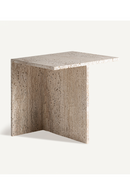 Beige Travertine Side Table | Vical Home Theuville | Oroatrade.com
