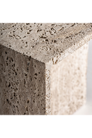 Beige Travertine Side Table | Vical Home Theuville | Oroatrade.com