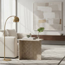 Beige Travertine Side Table | Vical Home Theuville | Oroatrade.com