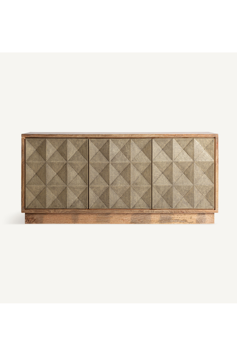 Triangular Patterned Wooden Sideboard | Vical Home Ezra | Oroatrade.com