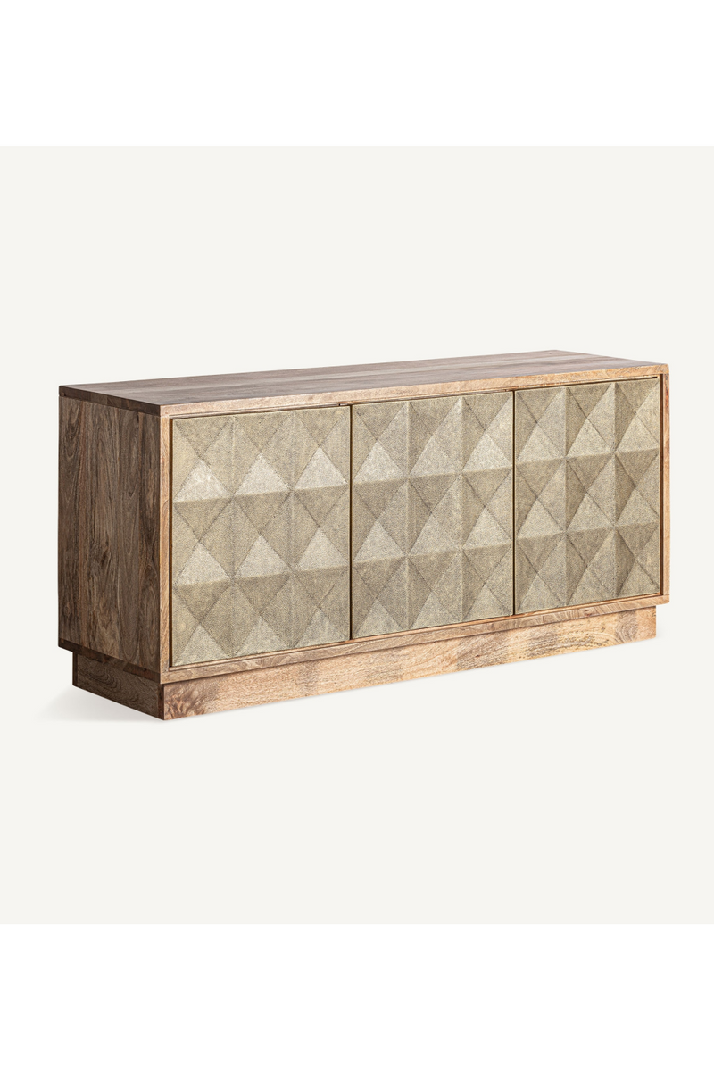 Triangular Patterned Wooden Sideboard | Vical Home Ezra | Oroatrade.com