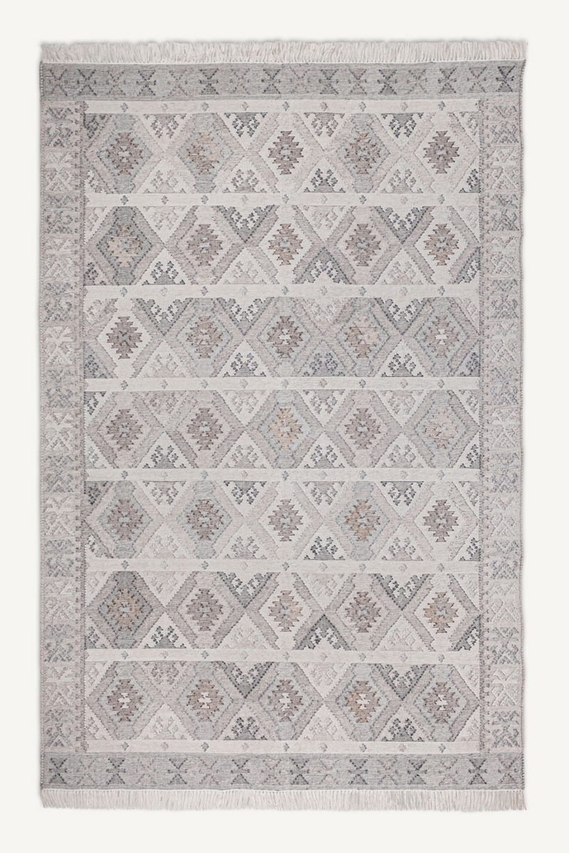 Gray Fringed Pattern Rug 11' x 8' | Vical Home Cashae | Oroatrade.com