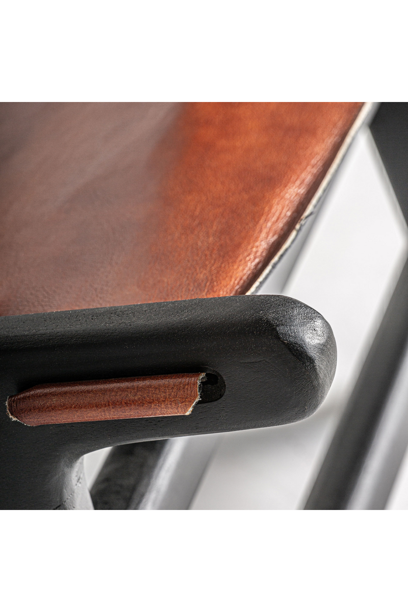 Brown Leather Lounge Armchair | Vical Home Bourthes | Oroatrade.com