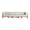 Hospitality furniture - Teak Framed Gray Sofa - www.oroatrade.com