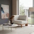 Hospitality furniture - Teak Framed Gray Sofa - www.oroatrade.com