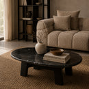 Hospitality furniture - Black Oak Round Coffee Table - www.oroatrade.com