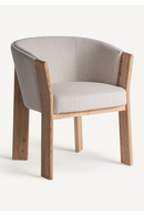 Beige Oak Curve Dining Chair | Vical Home Nara | Oroatrade.com