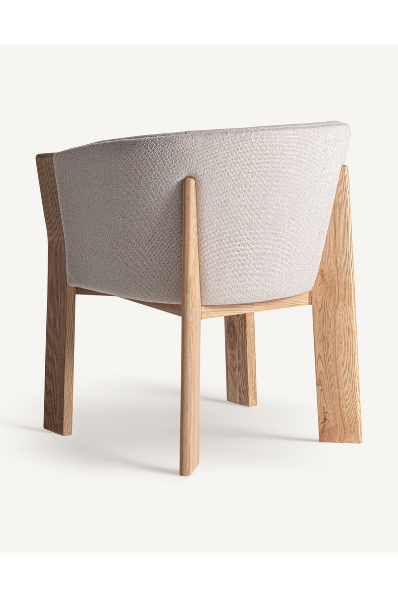 Beige Oak Curve Accent Chair | Vical Home Nara | Oroatrade.com