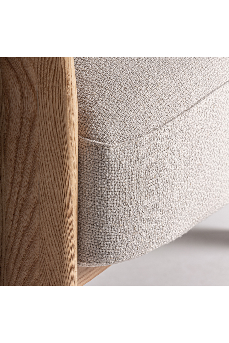 Beige Oak Curve Accent Chair | Vical Home Nara | Oroatrade.com