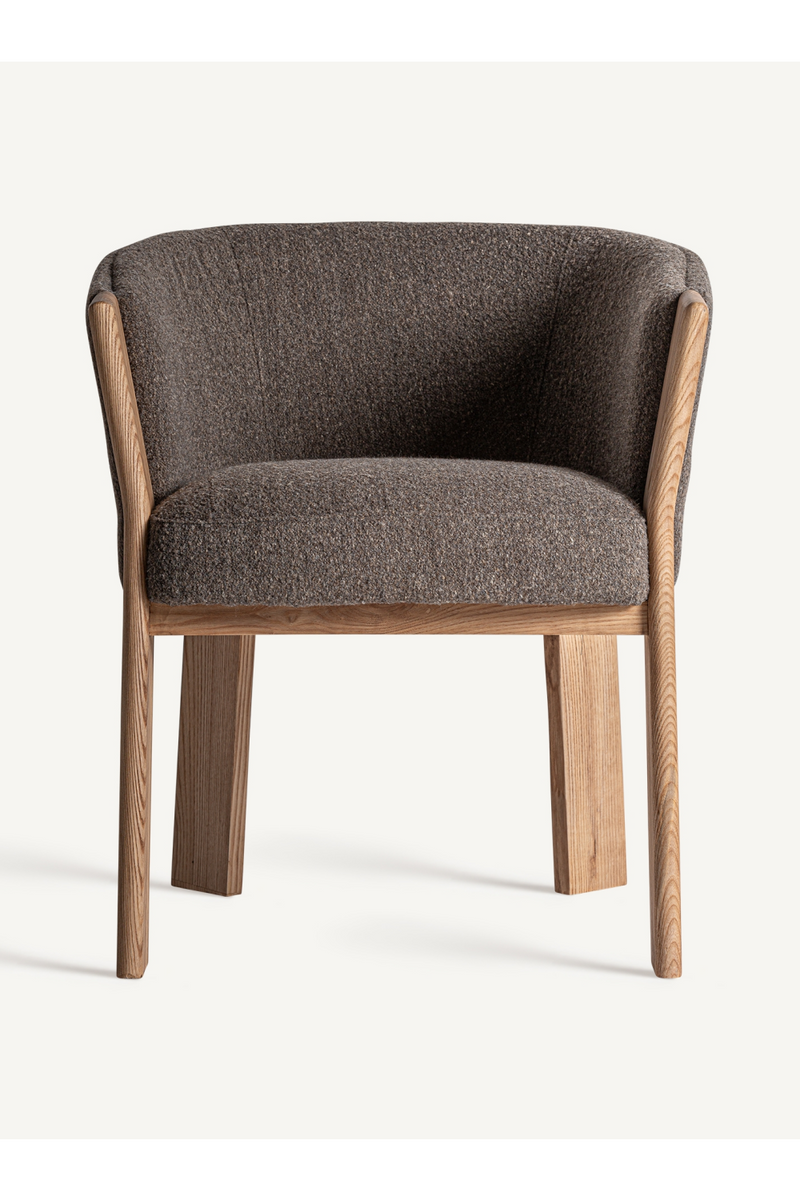 Taupe Padded Curve Accent Chair | Vical Home Nara | Oroatrade.com