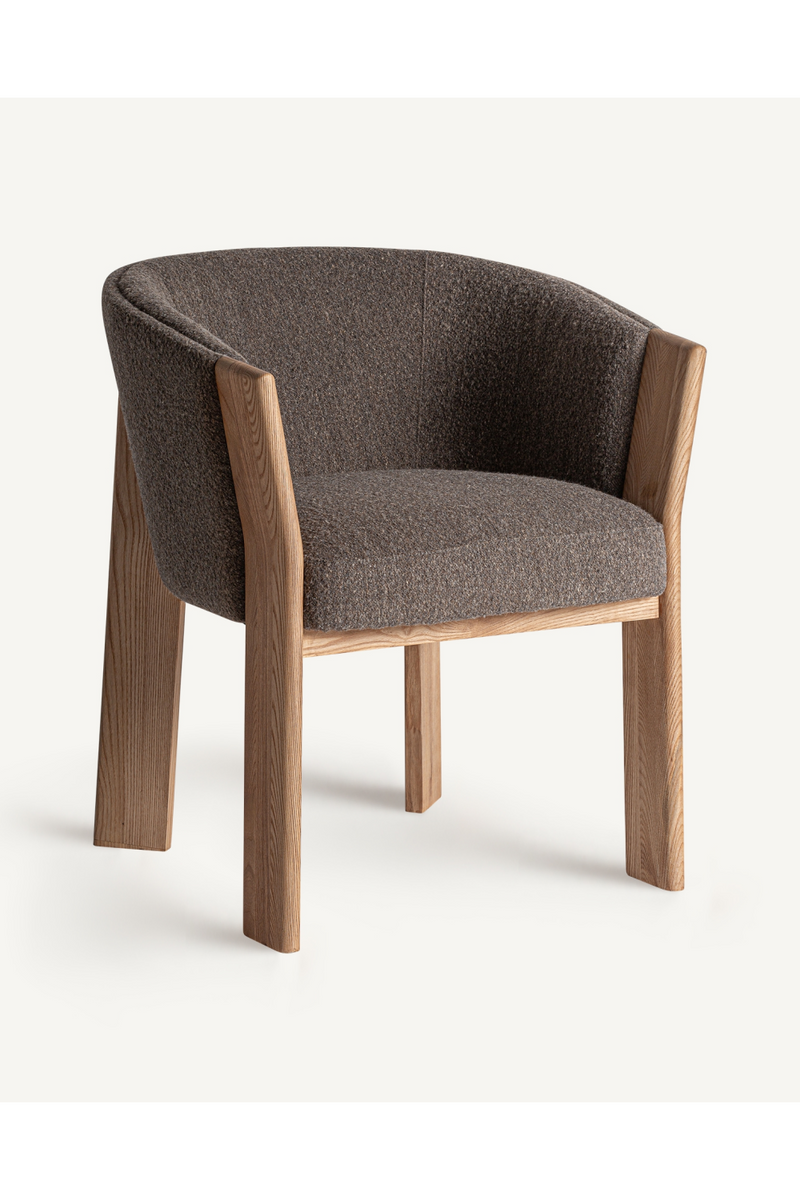 Taupe Padded Curve Accent Chair | Vical Home Nara | Oroatrade.com