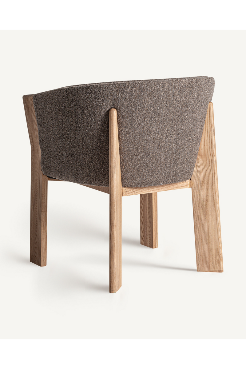 Taupe Padded Curve Accent Chair | Vical Home Nara | Oroatrade.com