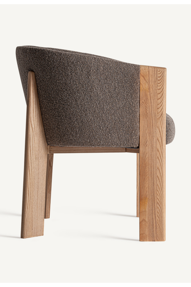 Taupe Padded Curve Accent Chair | Vical Home Nara | Oroatrade.com