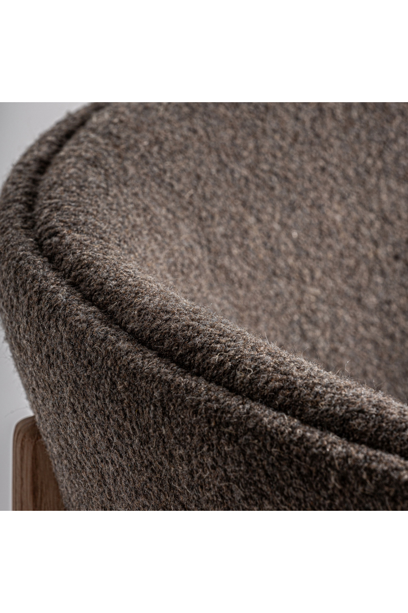 Taupe Padded Curve Accent Chair | Vical Home Nara | Oroatrade.com