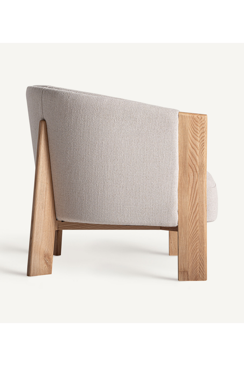 Oak Framed Beige Armchair | Vical Home Nara | Oroatrade.com