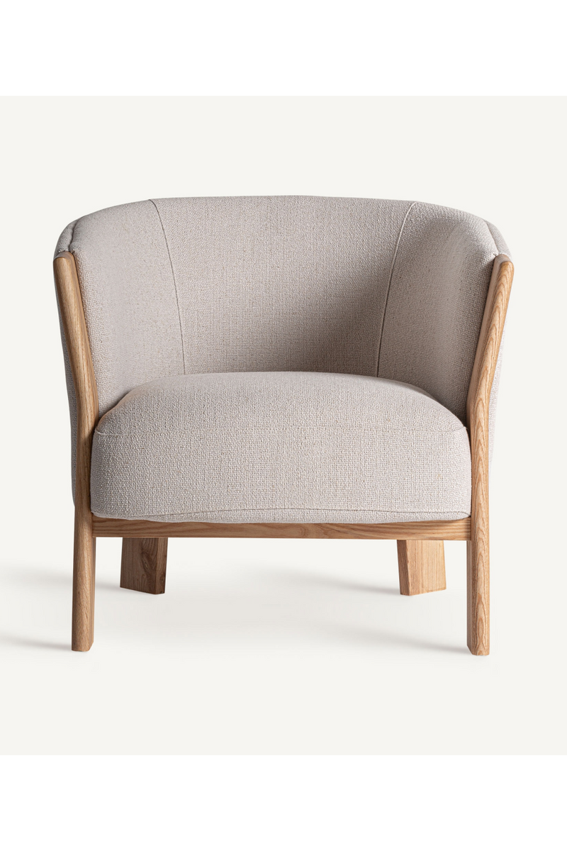 Oak Framed Beige Armchair | Vical Home Nara | Oroatrade.com