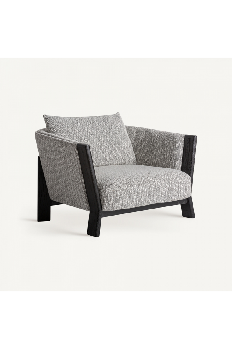 Black Oak Frame Padded Armchair | Vical Home Nara | Oroatrade.com