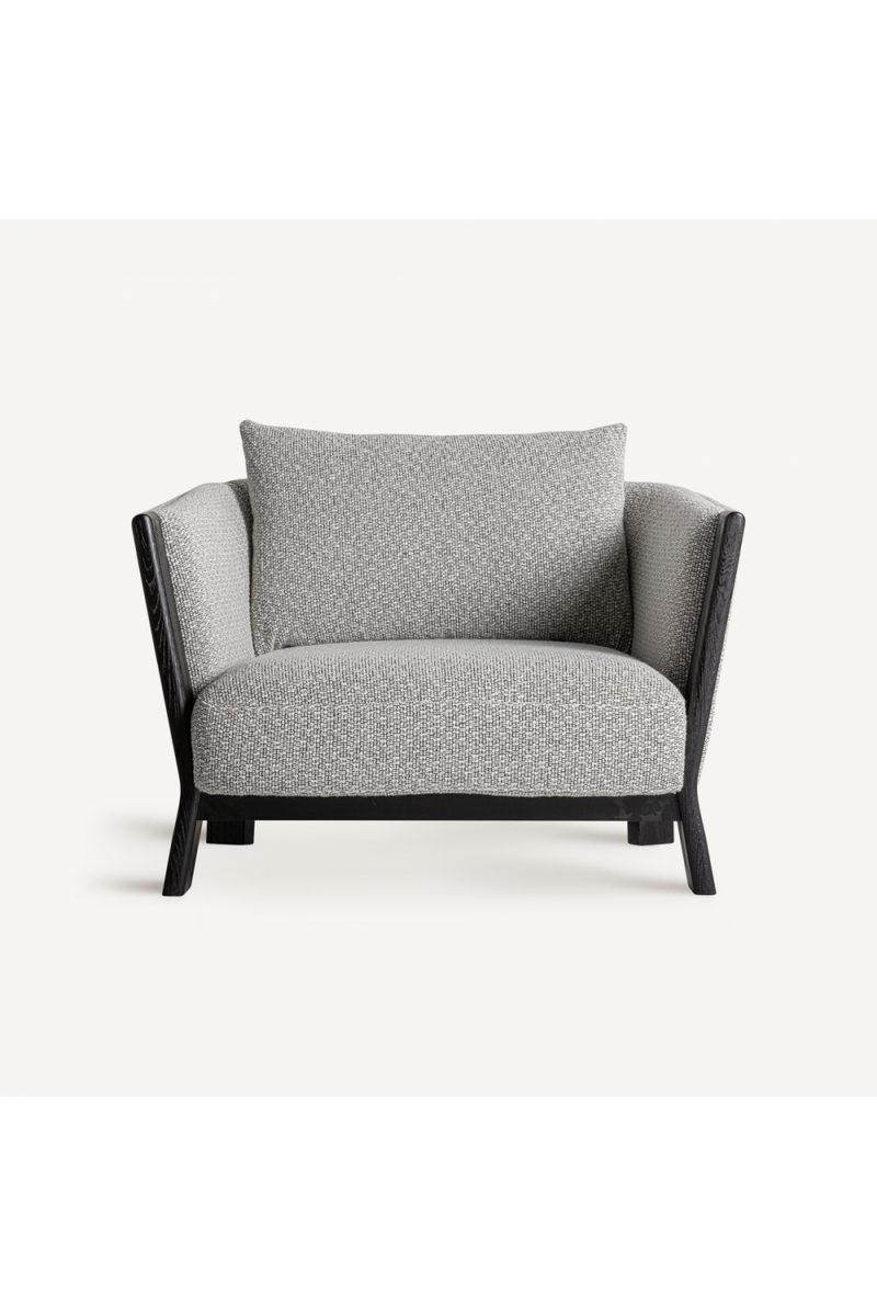 Black Oak Frame Padded Armchair | Vical Home Nara | Oroatrade.com