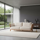 Barrel Oak Wood Sofa | Vical Home Nara | Oroatrade.com