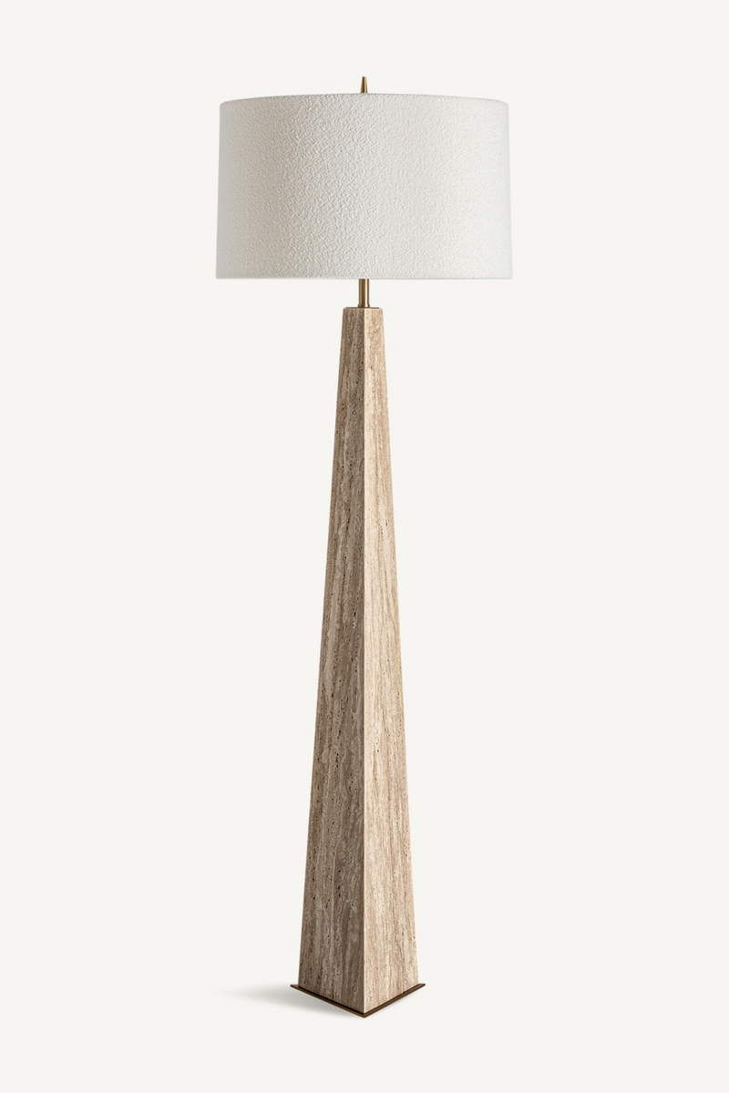 Beige Marble Floor Lamp | Vical Home Tetbury | Oroatrade.com