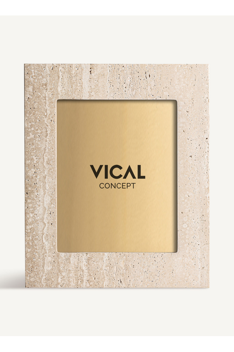 Beige Marble Photo Frame | Vical Home Tetbury | Oroatrade.com