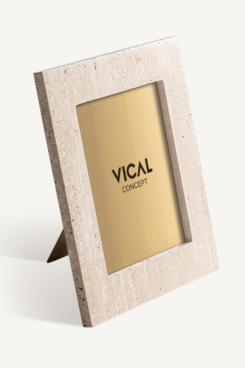 Beige Marble Photo Frame | Vical Home Tetbury | Oroatrade.com