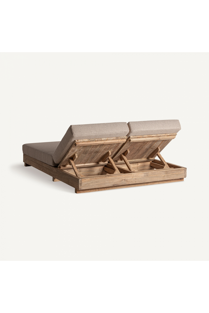 Teak Double Outdoor Chaise | Vical Home Pure | Oroatrade.com