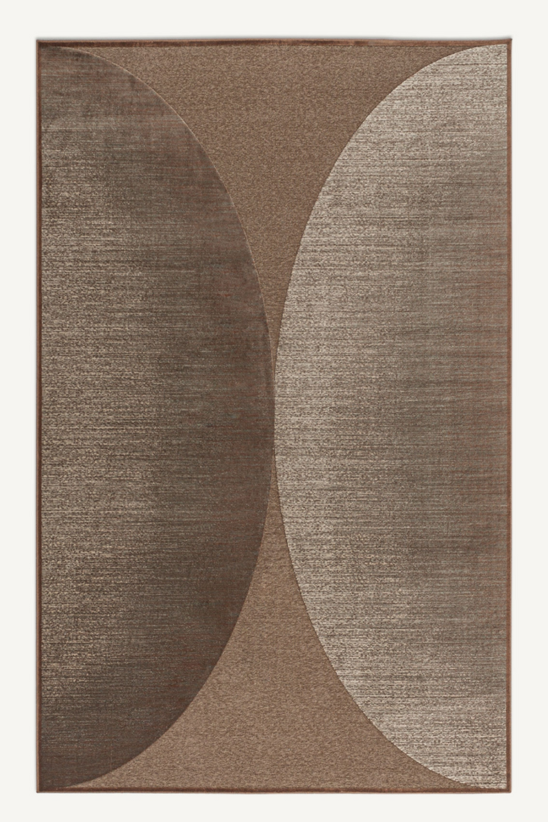 Brown Viscose Arch Print Rug 10' x 7' | Vical Home Akbar | Oroatrade.com