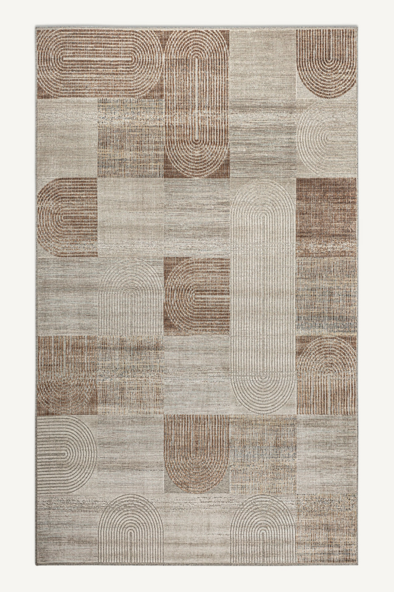 Brown Viscose Patterned Rug 11' x 8' | Vical Home Chaniya | Oroatrade.com