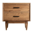 Hospitality furniture - Natural Wood 2-Drawer Bedside Table - www.oroatrade.com