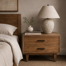 Hospitality furniture - Natural Wood 2-Drawer Bedside Table - www.oroatrade.com