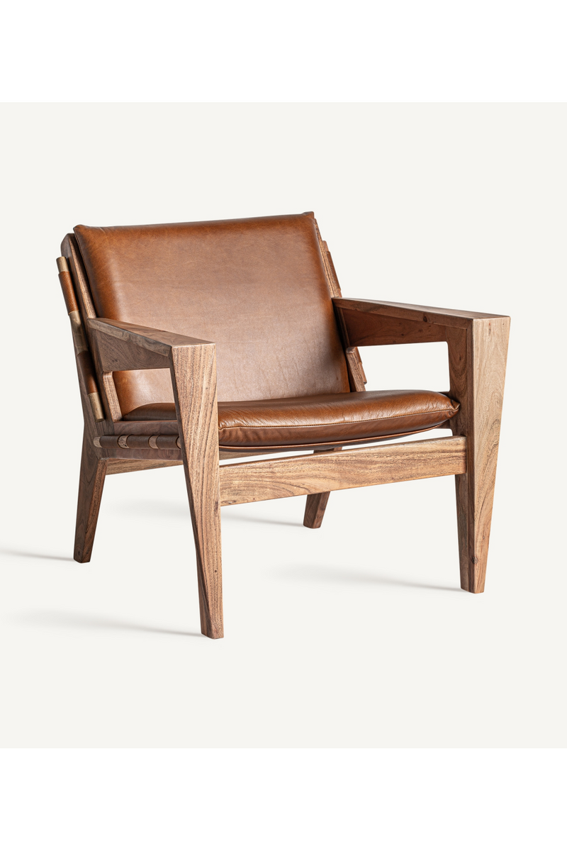 Acacia Framed Leather Armchair | Vical Home Melle | Oroatrade.com