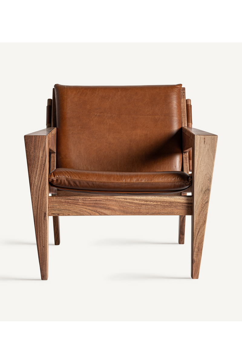 Acacia Framed Leather Armchair | Vical Home Melle | Oroatrade.com