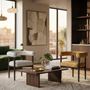 Ash Framed Curve Accent Chair | Vical Home Neuffen