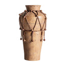 Contract furniture - Beaded Brown Terracotta Vase - www.oroatrade.com