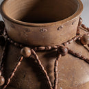 Contract furniture - Beaded Brown Terracotta Vase - www.oroatrade.com