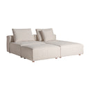 Hospitality furniture - Cream Upholstered Ottoman  - www.oroatrade.com
