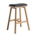 Black Leather Inspired Seat Stool | Vical Home Marciac
