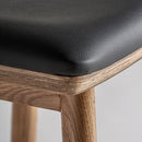 Black Leather Inspired Seat Stool | Vical Home Marciac