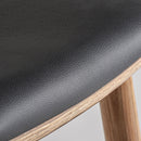 Black Leather Inspired Seat Stool | Vical Home Marciac