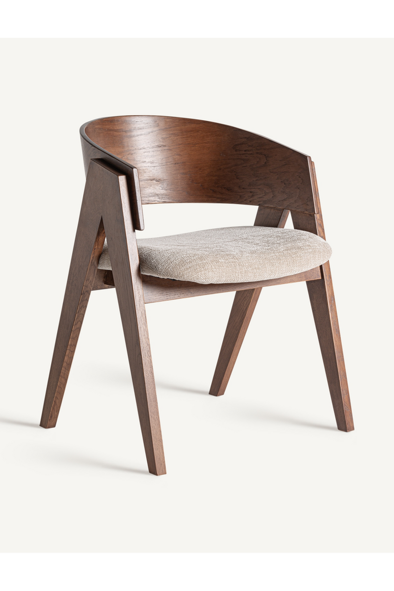 Oak V-Leg Accent Chair | Vical Home Madiran | Oroatrade.com